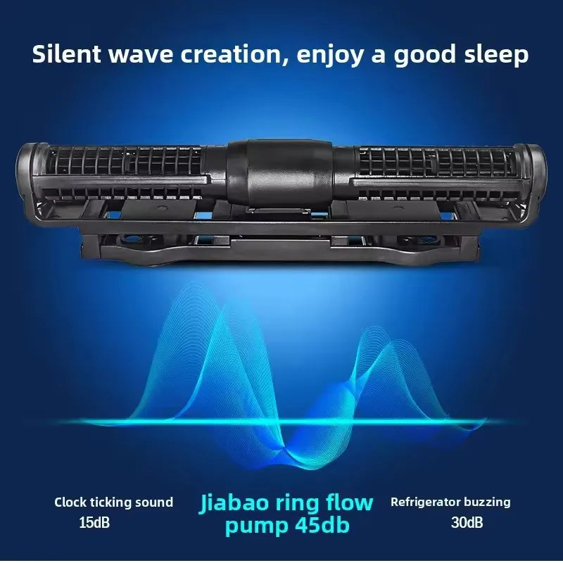 Jebao Cross Flow Wave Maker Pump Silent Disk Suction Cup for Fish Tank Coral Circulation Pump Aquarium Water Pumps Accessories Vue