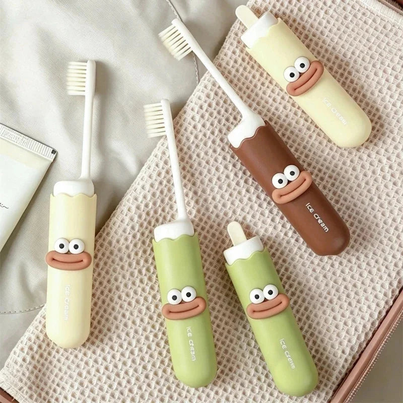 Cute Travel toiletries set Portable toothbrush mouthwash cup For Couples Adults Kids Compact Hygienic Gift For family trip Vue
