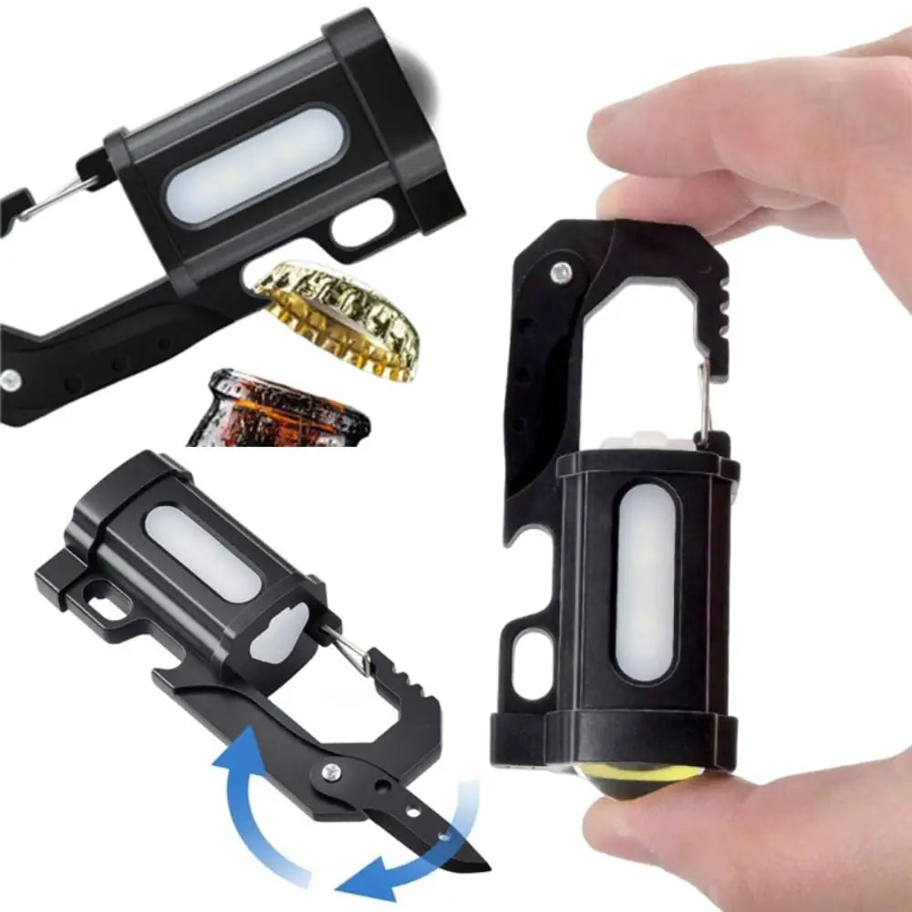 High Bright LED Keychain Flashlight Waterproof Portable Mini Keychain Light Power Output Function Dual Light Source Vue