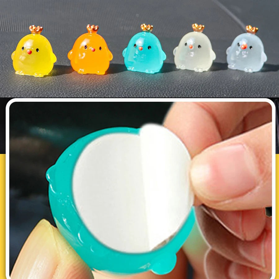 6PCS Driving Assistance Signs Luminous Chicken Safety Points Inside The Car ,Car Point Marking, Car Center Console Decoration Vue