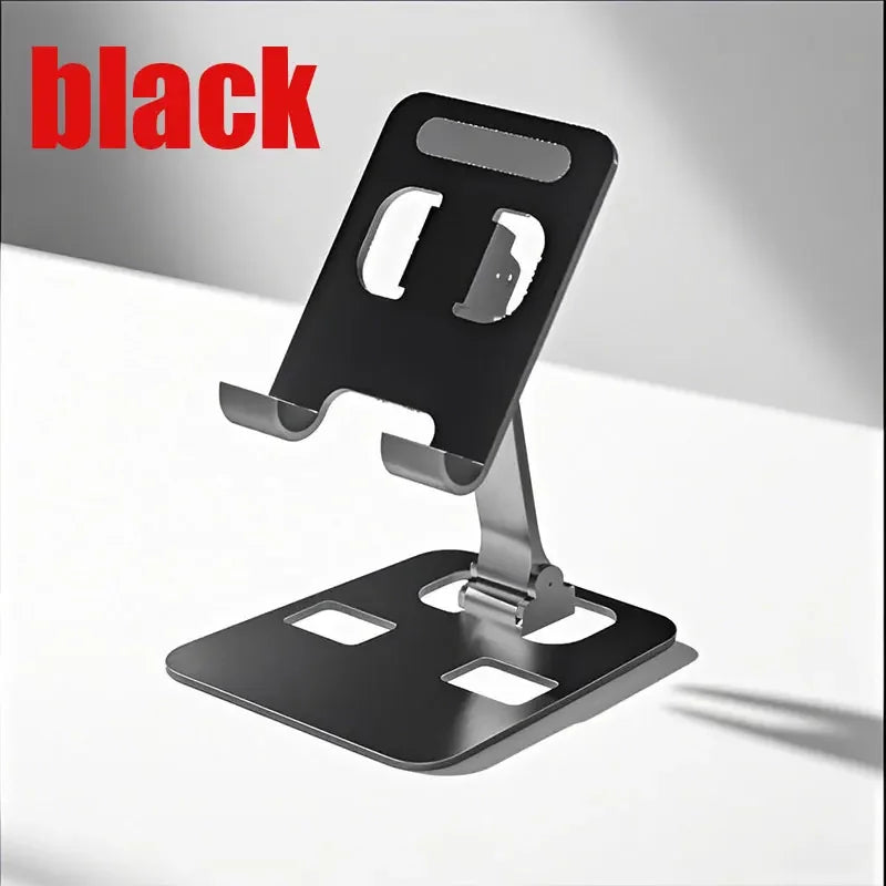 Universal Aluminum Alloy Portable Tablet Holder For iPad Air Pro Mini Tablet Stand Mount Adjustable Flexible Mobile Phone Stand Vue black