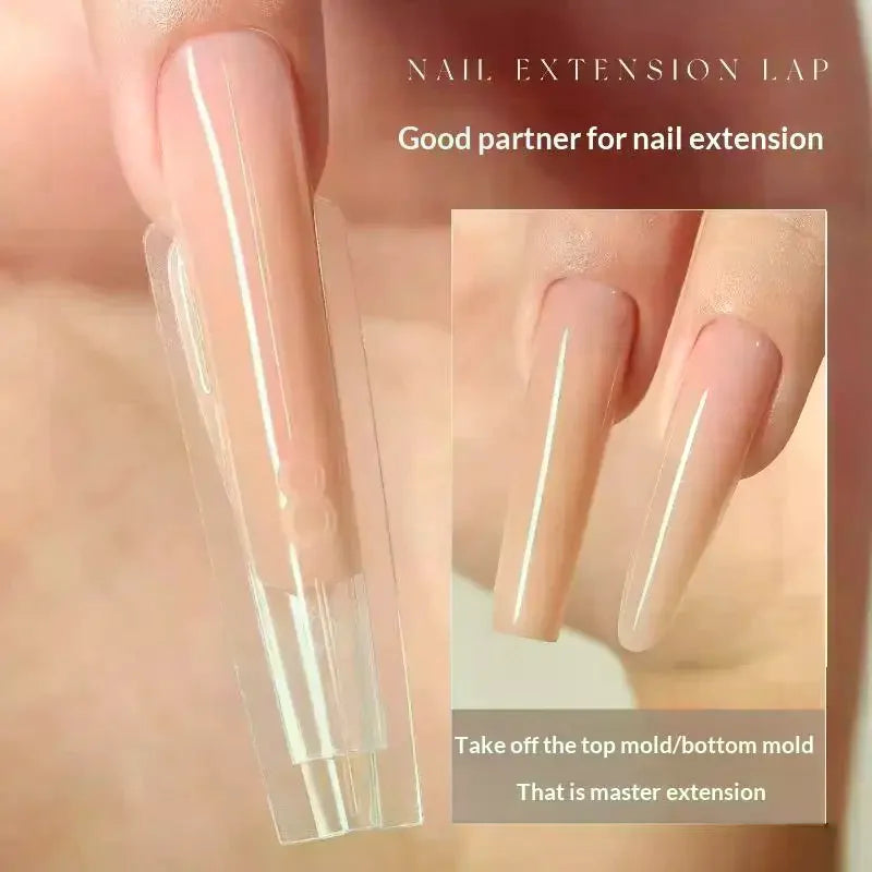 Dual Nail Forms Sandwich Nails 240Pcs Nail Mold Fast Extension for Home Use Professional Results Vue