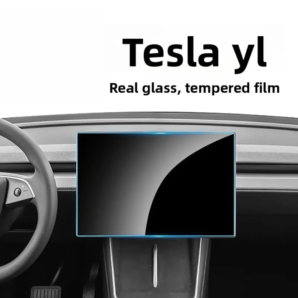 For 2025 Tesla Model YL Car Tempered Glass Screen Protector Central Control Navigation Screen Protector Interior Accessories Vue