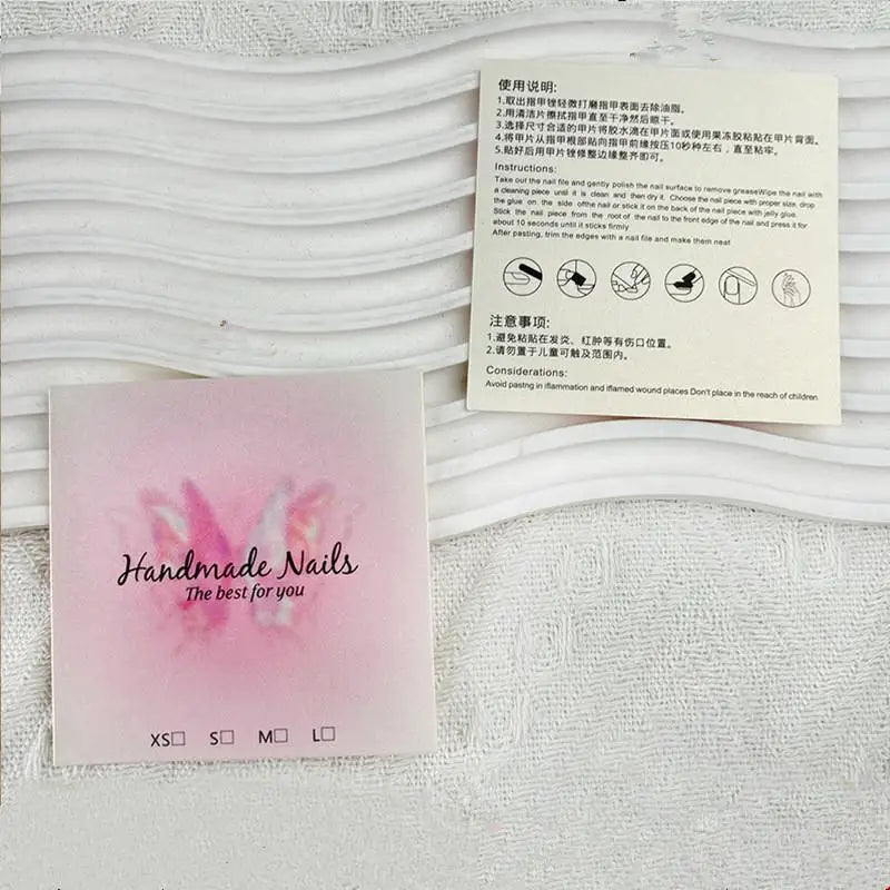 50PCS Gradient Pearlescent Nail Display Cards With Size Mark Colorful Design Perfect For Nail Salon DIY Nail Art Use Vue