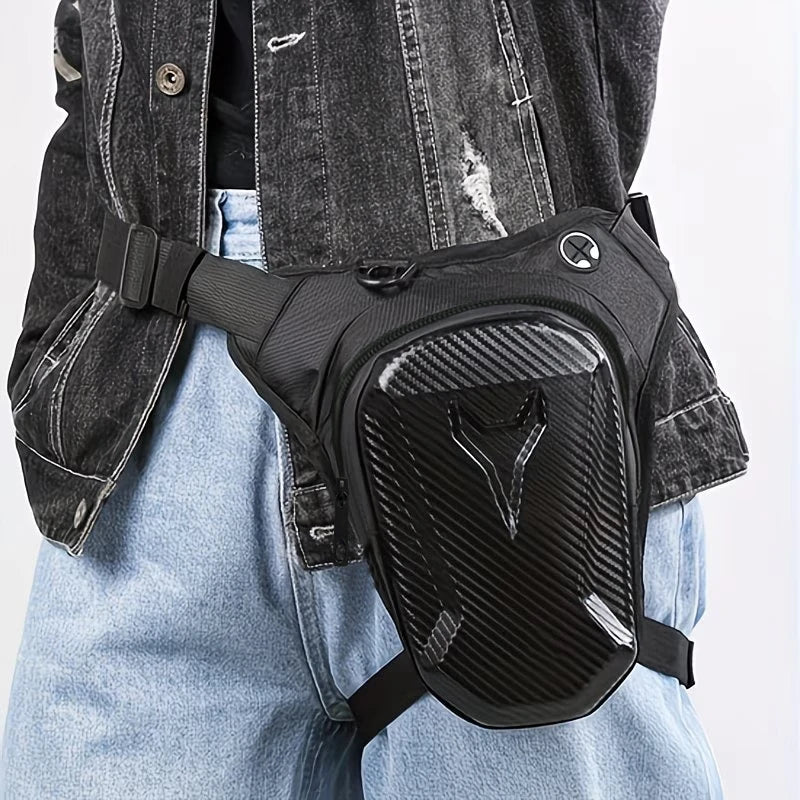 Compact Hard Shell Motorbike Thigh Bag Lightweight Waterproof Waist