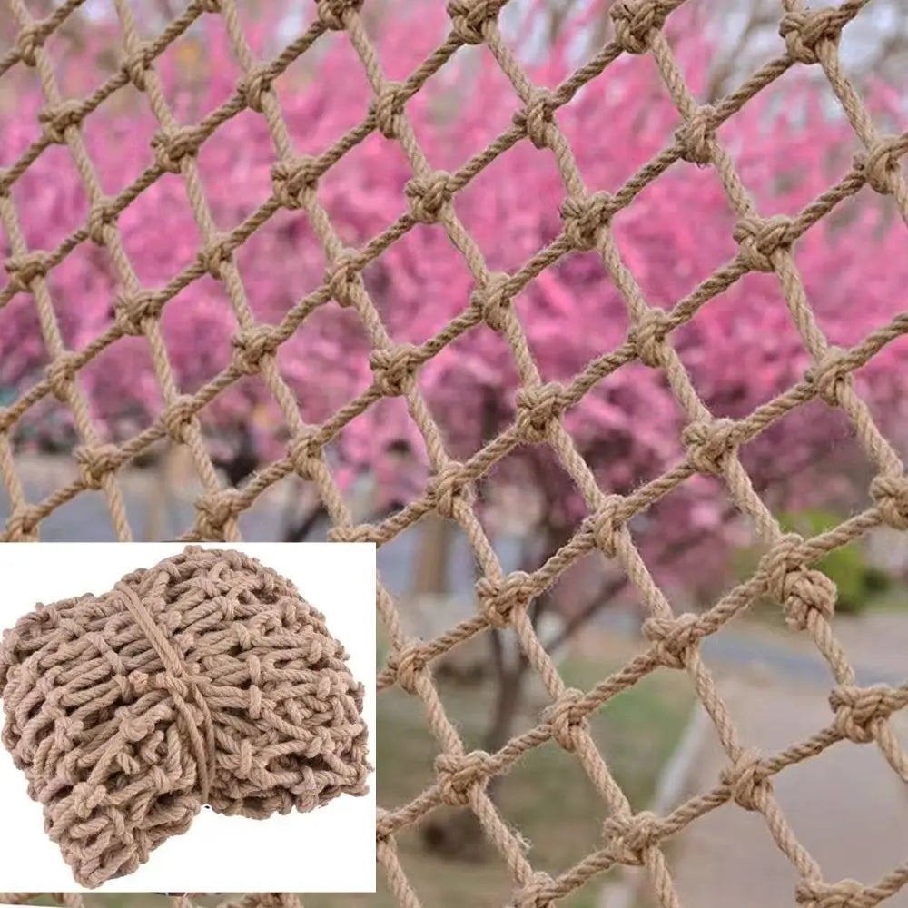 Protect Plants Fruit Climbing Plant Support Net Reusable Hemp Mesh