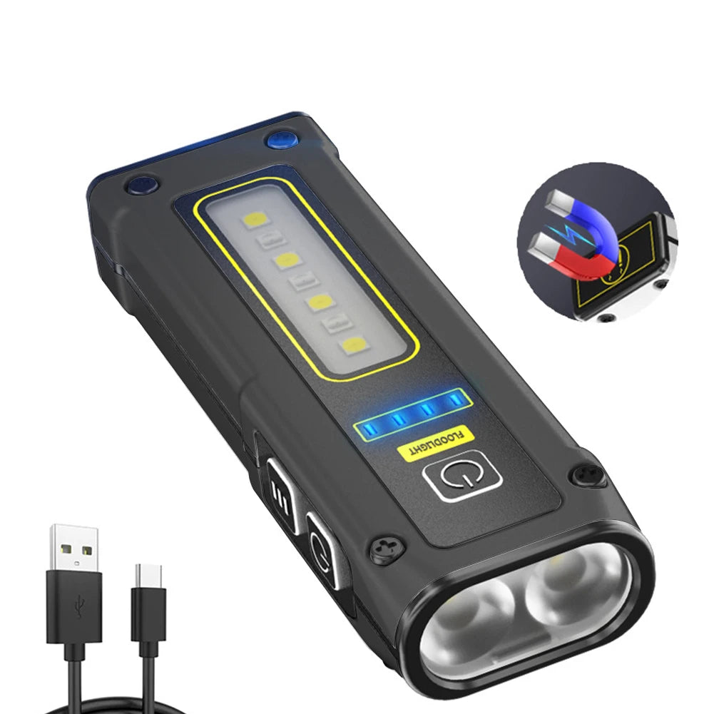 APWIKOGER XPG COB LED Flashlight 7-Gear 500LM Rechargeable Rechargeable LED Flashlight Vue