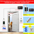 Metal Embedded Access Control Kits F99 Sets 125KHz RFID Keyfob Reader Fingerprint Door Lock Electric Gate Door Opener Waterproof Vue F99 Kit-D