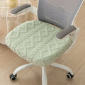 Soft Thickened Elastic Jacquard Chair Covers Anti-Slip Stretch Computer Chair Seat Dust-proof Removable Chair Slipcovers Kitchen Vue Green