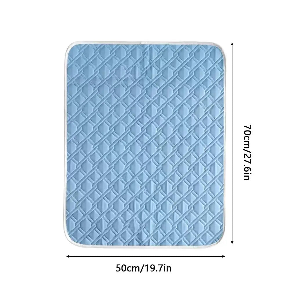 50X70cm/70X90cm Breathable Washable Soft Pet Cooling Mat, Summer Cool Sleeping Pad for Dog Cat Puppy Kitten, Crate Kennel Home Vue 50X70cm