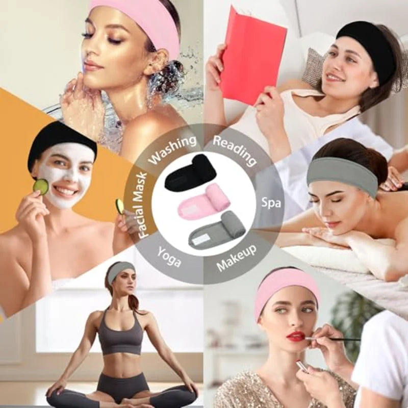 Adjustable Non-Slip Headband – Yoga, Spa, Makeup & Shower Hair & Beauty Headband Vue