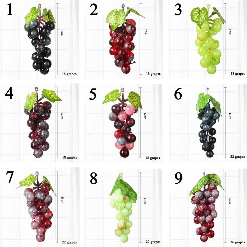 Fake Decorative Fruit Lifelike Artificial Fruit Grapes Plastic Home Wedding Party Garden Decor Mini Simulation Fruit Vue