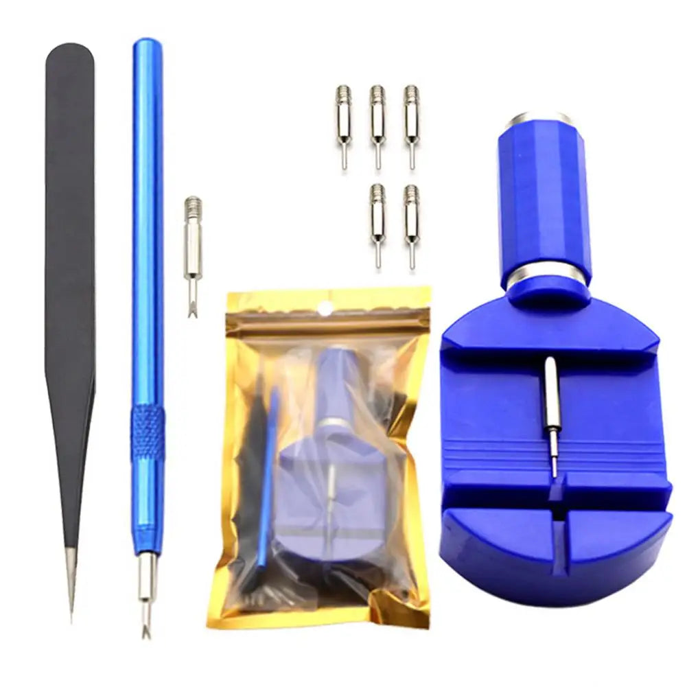 9 in 1 Professional Watch Repair Tool Kit Adjust Strap Band Link Pin Remover Spring Bar Tweezers Maintenance Set Vue 1Set CN