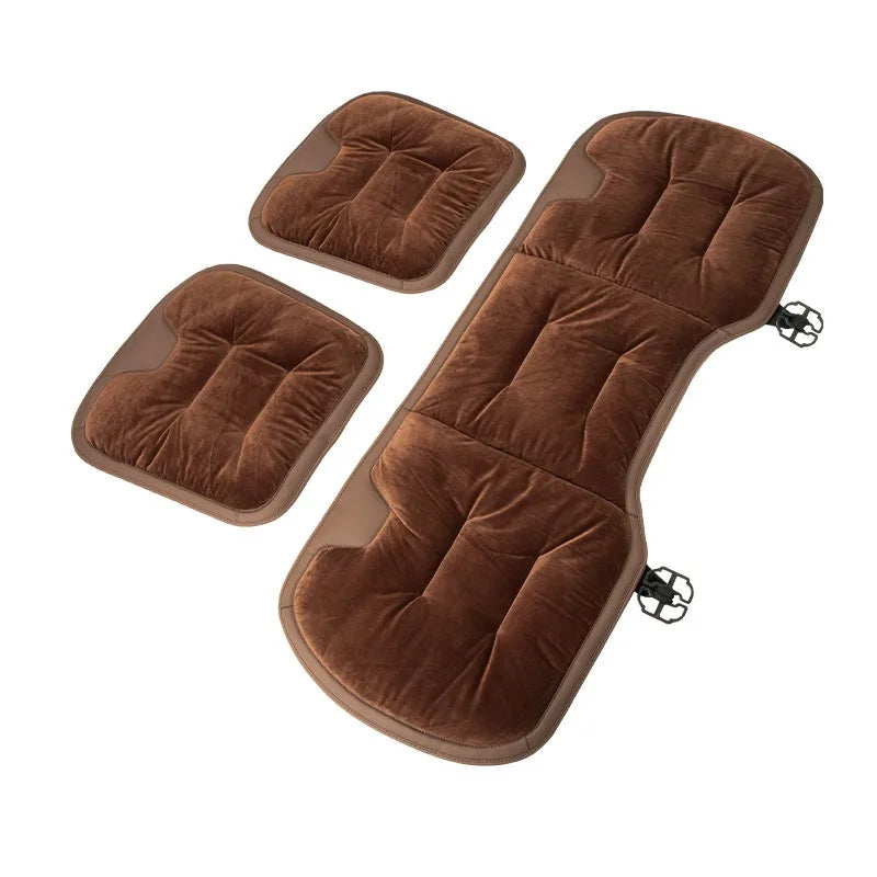 Flannel Car Seat Cushion For Mercedes Benz AMG A B C E Class C200L W212 W213 Winter Warm Anti Slip Rear Seat Soft Pad Auto Parts Vue