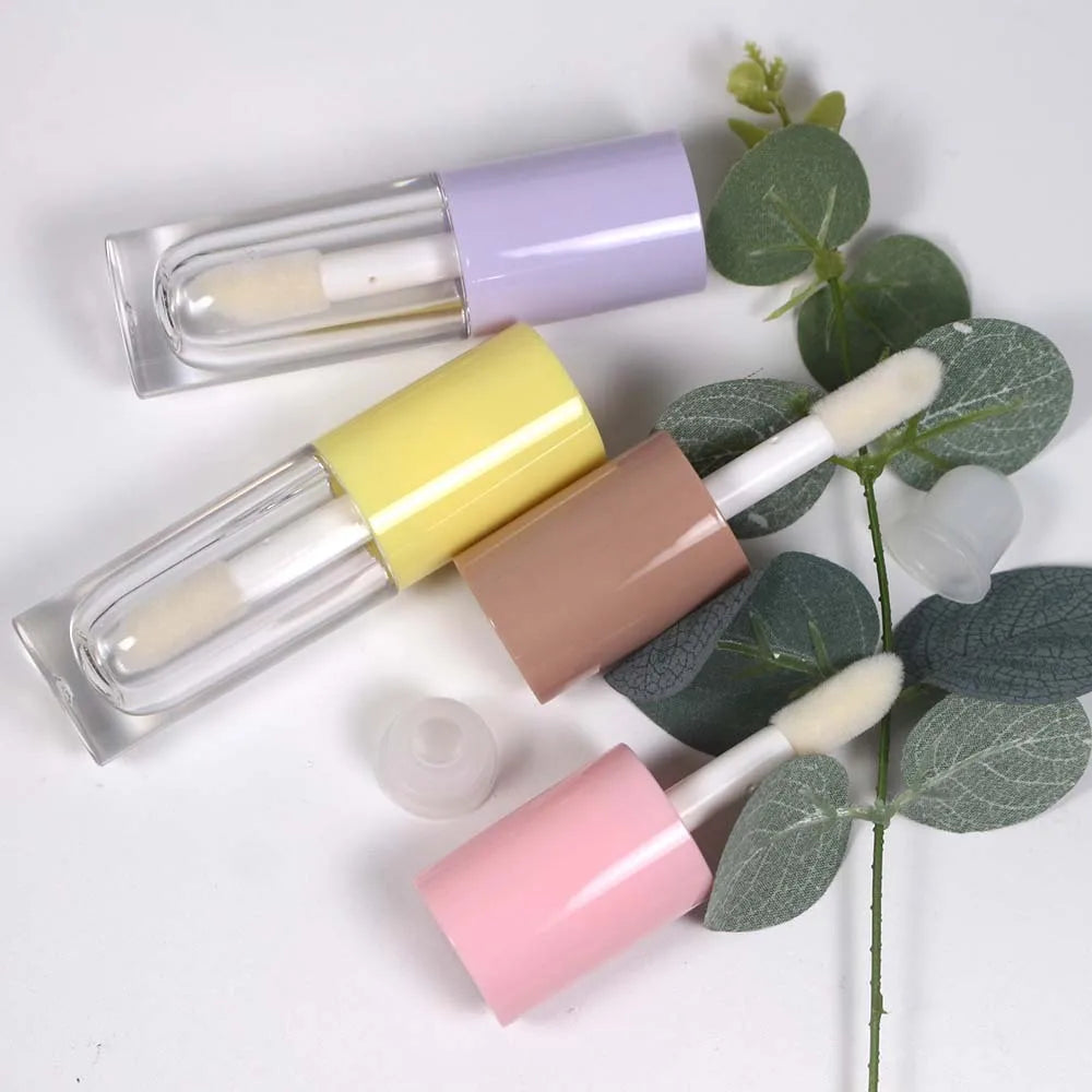 Wholesale Lip Gloss Tube Packaging 6ml With Wand Liquid Lipstick Containers Empty Custom Name Pink Lipgloss Bottle 50pcs Vue