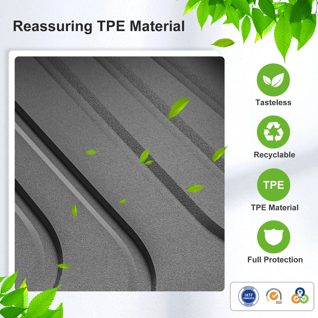 Smabee Left Drive for Xpeng G9 LHD 2023-2026 Car Floor Mats Cargo Liner Trunk Pad TPE 3D Foot Mat Waterproof Accessories BLACK Vue