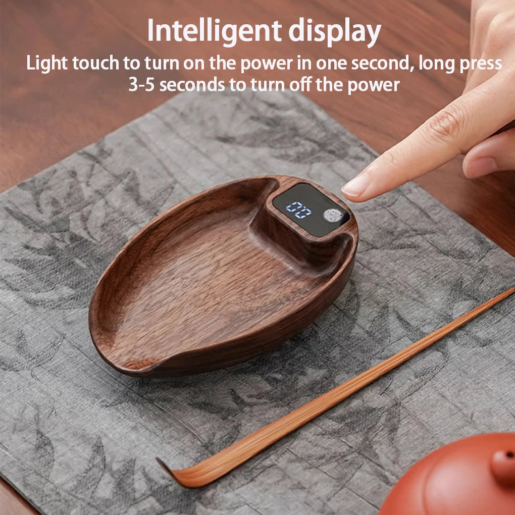 Wood Tea Scale High Accuracy Digital Scale for Restaurant Baking Indoor LED Display Screen for Tea Leaves Vue