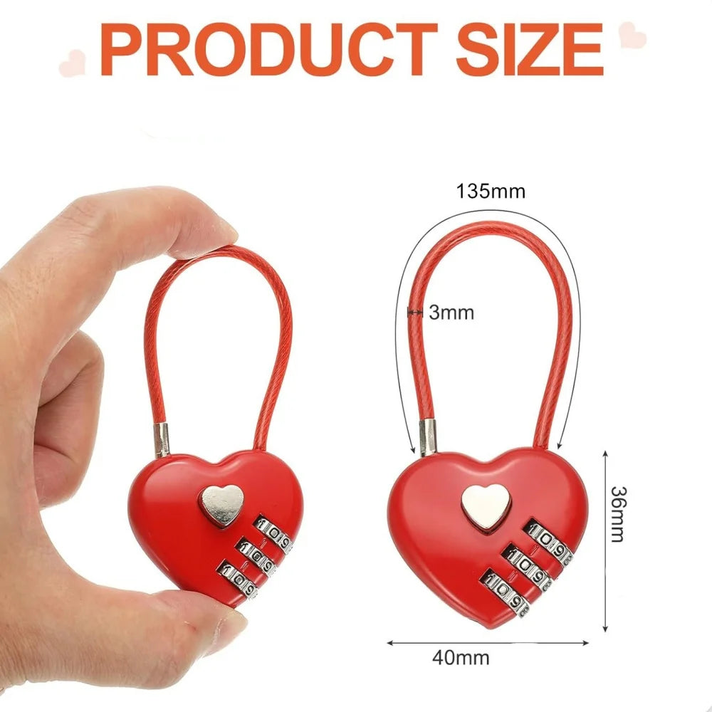 Portable Zinc alloy 3 Digit Password Lock Wire Rope Anti-theft Backpack Zipper Lock Padlock Luggage Combination Lock Travel Vue