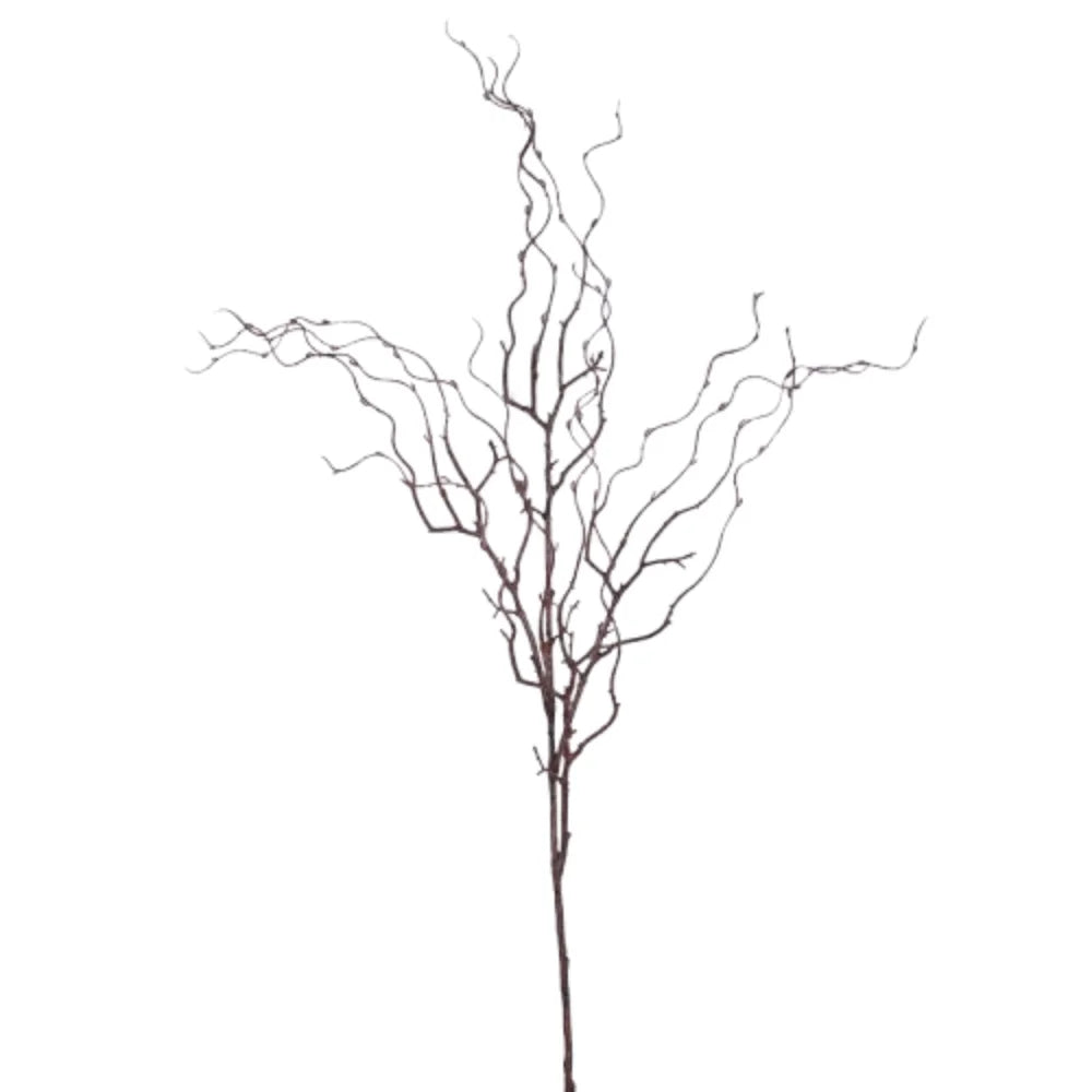 120cm Artificial Willow Deadwood Plastic Realistic Simulation Tree Branch Luxury Elegant Fake Plant Holiday Party Wedding Vue Brown