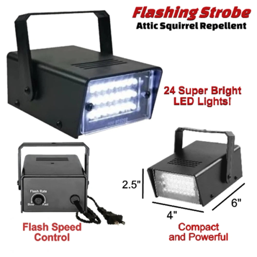 LED Strobe Light Stage Flash White Lighting Remote Control Strobe Lights Gift Adjustable Speed Party Light DJ Disco Stage Decor Vue