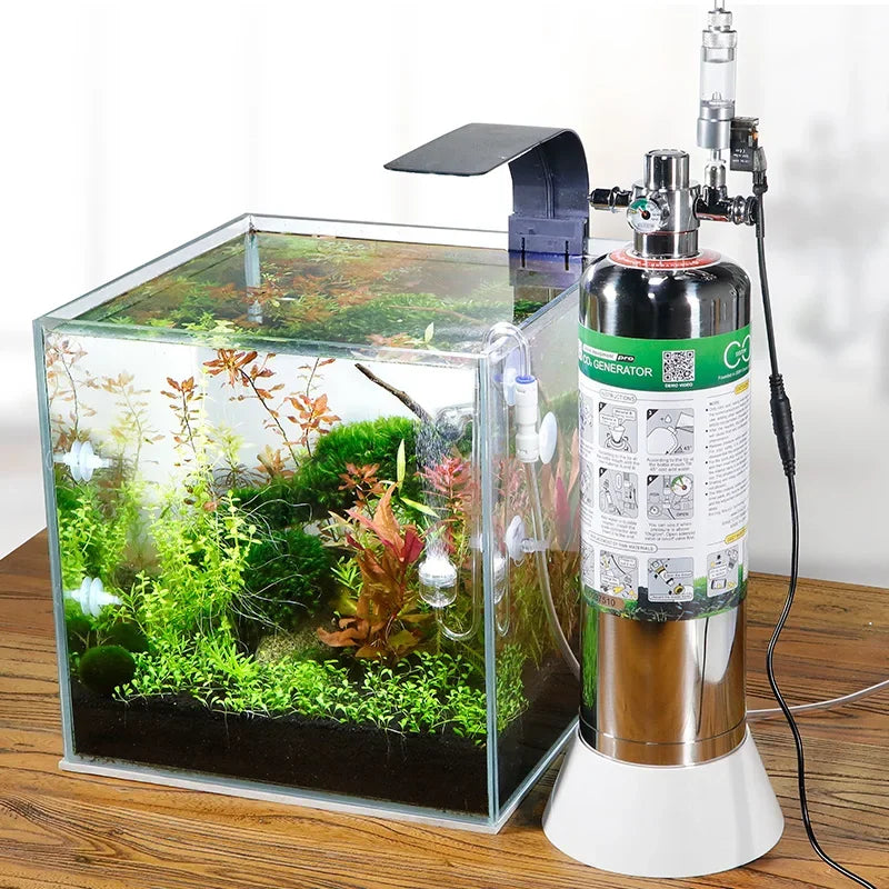 Aquarium DIY CO2 Generator System Kit with Auto Bubble Counter and Diffuser for Plants Fish Tank Reactor Pressure Gauge Filter Vue