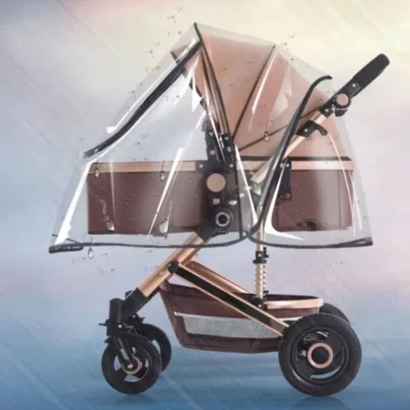 vvocci Season Waterproof For Transparent Prams Waterproof Rain Universal CoverPram Accessories Dust Open Zip Umbrella Rainy Vue
