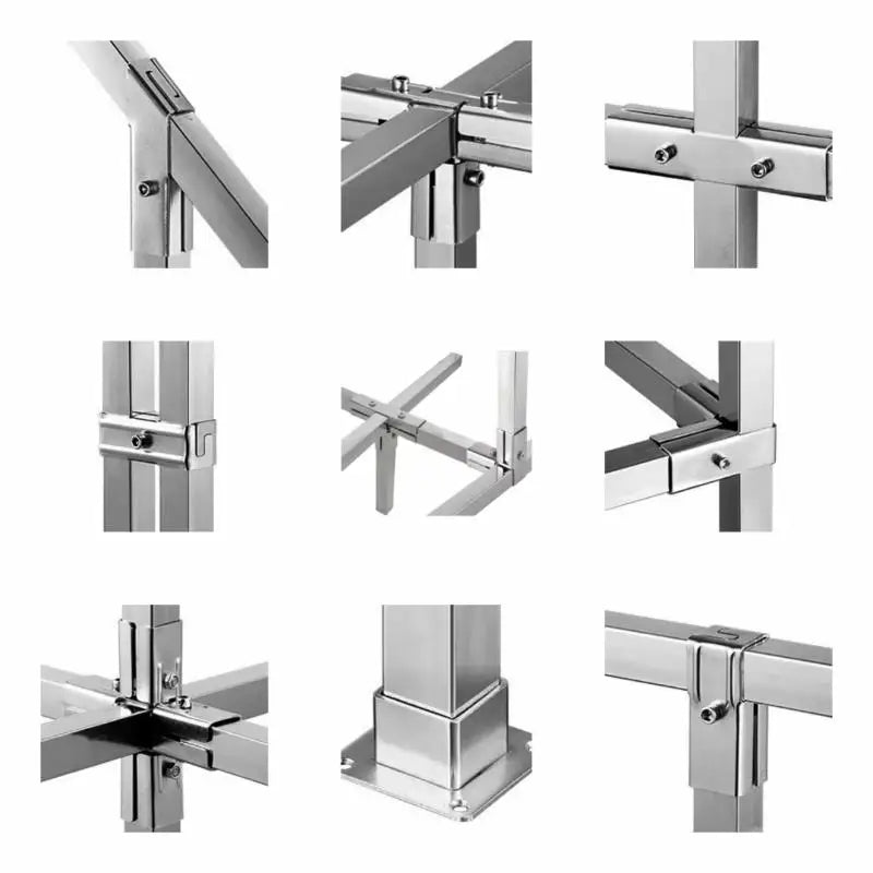 20x20/25x25mm Square Pipe Elbow Fixed Buckle Non Welding Joint Pipe Connector Fitting Bracket Vue
