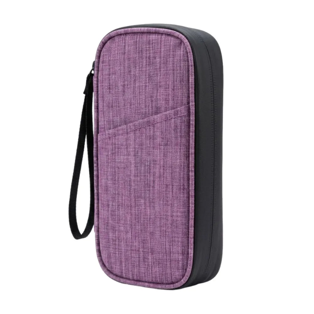 Shockproof Insulin Cooling Bag Waterproof Portable Medicine Travel Cooler Wear-resistant Solid Color Drug Freezer Bag Travel Use Vue Purple