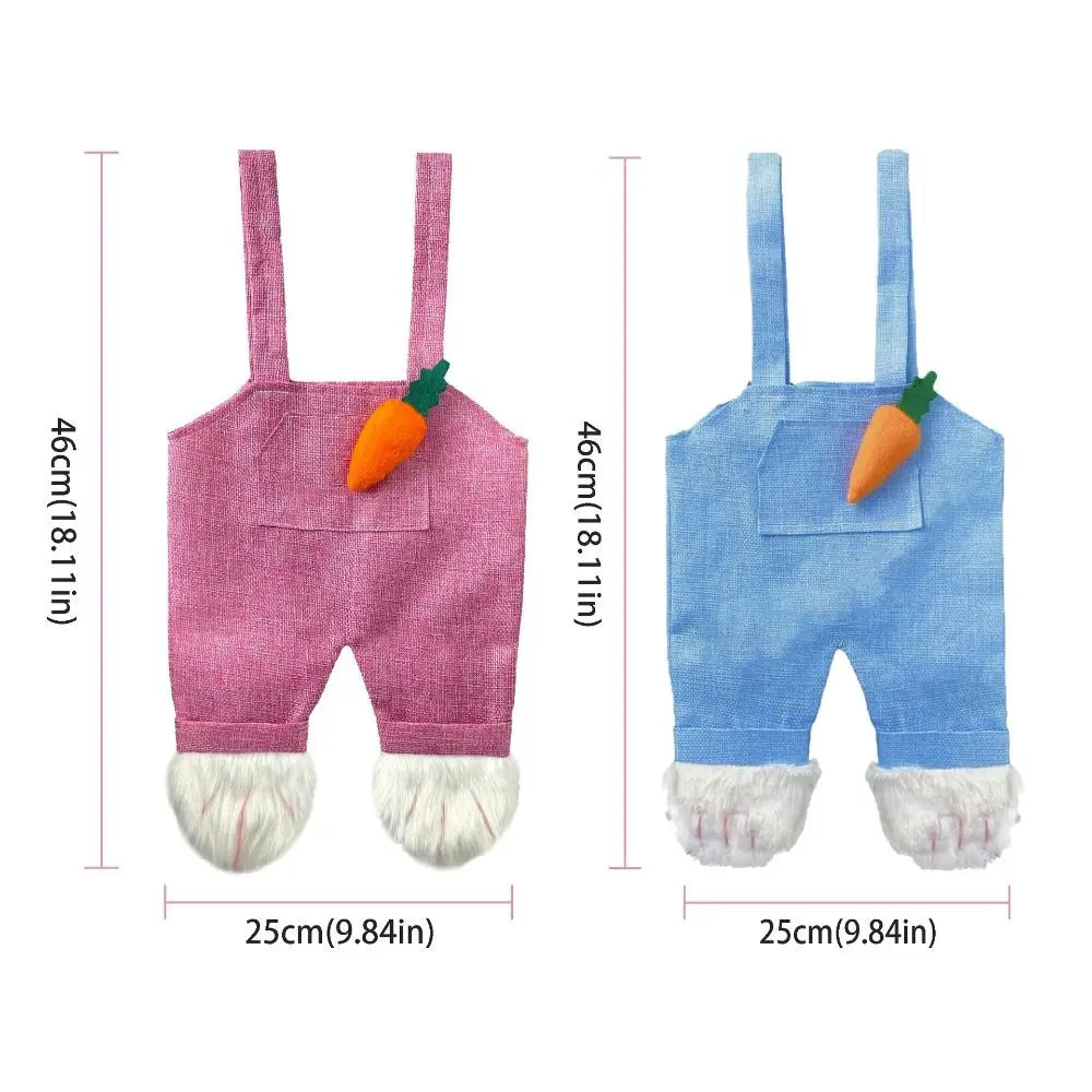 Cute Design Rabbit Storage Bag Shaped Storage Bunny Design Bunny Candy Present Bag Overalls Shape Party Favor Easter Candy Bag Vue