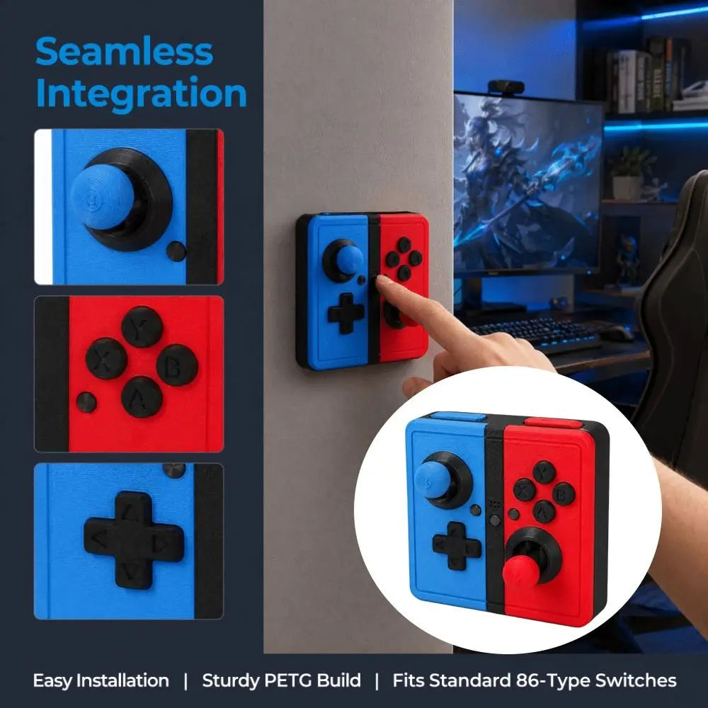 Creative Light Switch Guard Covers 3D Printed Retro Arcade Games Joystick Switch Stickers Waterproof Removable Vue