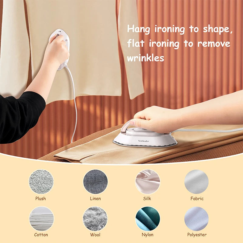 150W Handheld Travel Iron 120V/220V Lightweight Dry Iron 30S Heat Press Machine Non-steam Clothes Irons For Home and Travel Vue