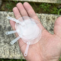 50Pcs 5cm Cute Mini Transparent Blank Fan Child Kids DIY Art Fan Wedding Birthday Party Favors Girlfriend Boyfriend Ideas Gift Vue Default Title