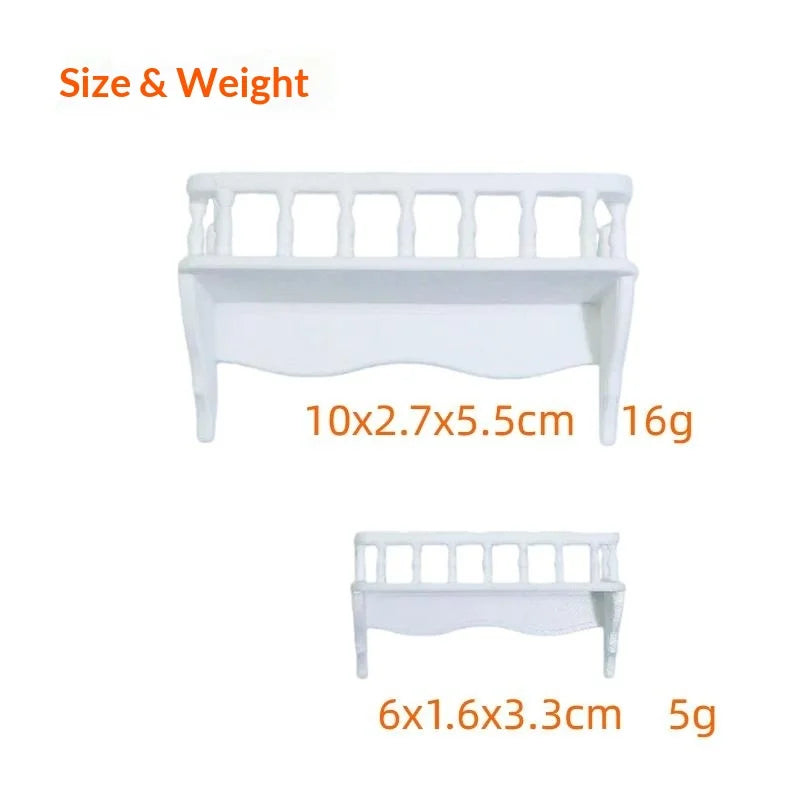 Dollhouse Storage Rack 112 Scale Wall Mounted Mini Shelf Simulation for DIY Scene Decor Accessory Room Organization Vue