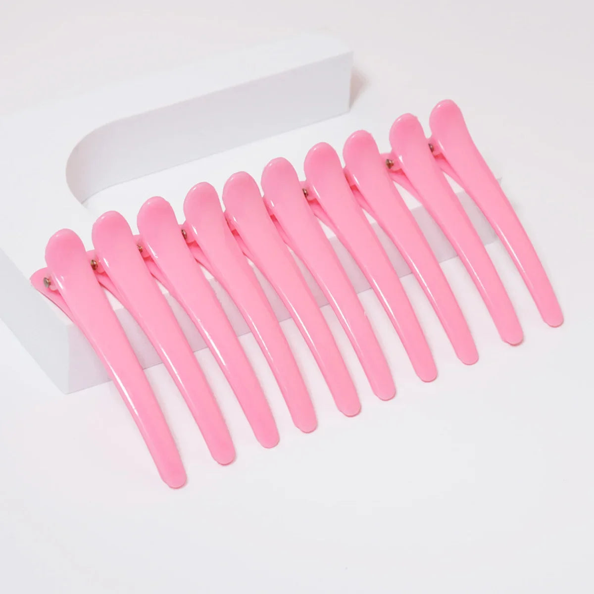 Anti Slip Hair Clip for Thick and Sparse Hair Styling Suitable for Female ,ducktooth Plastic 10pcs Clip Vue M446 Pink-10pcs