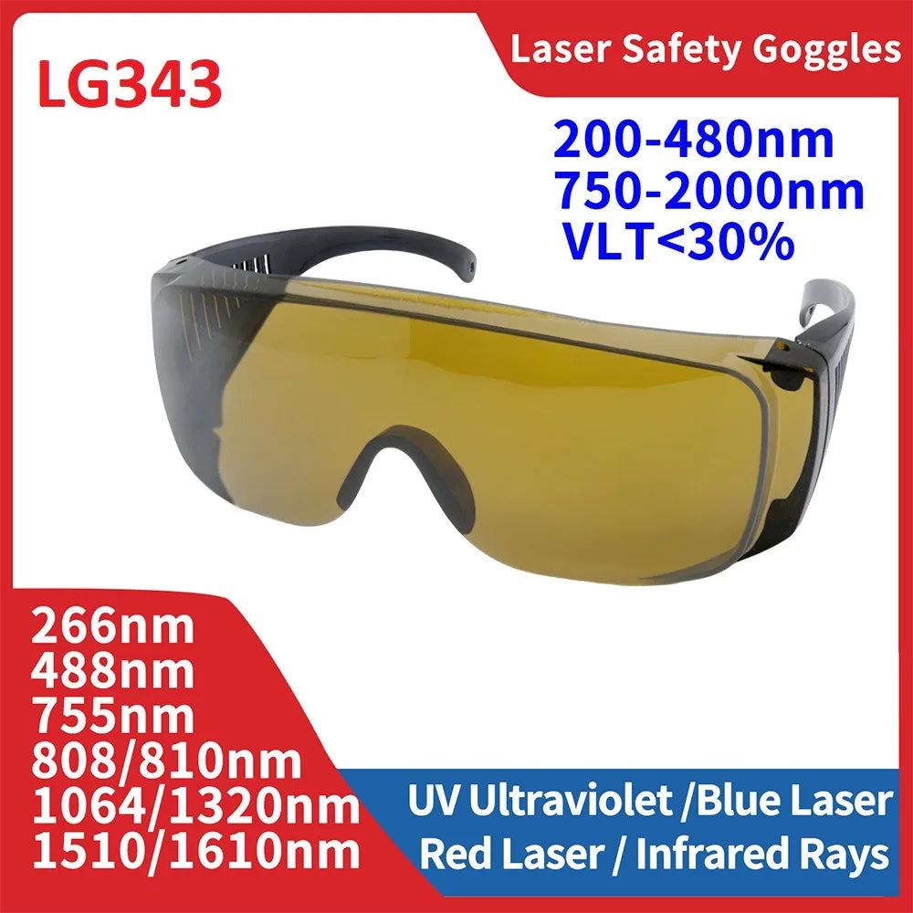 Laser Safety Glasses Ray UV Protection Eyewear Protective Goggles IR IPL FPV 200-2000nm 755nm 1064 532nm Hair Removal Glasses Vue LG343