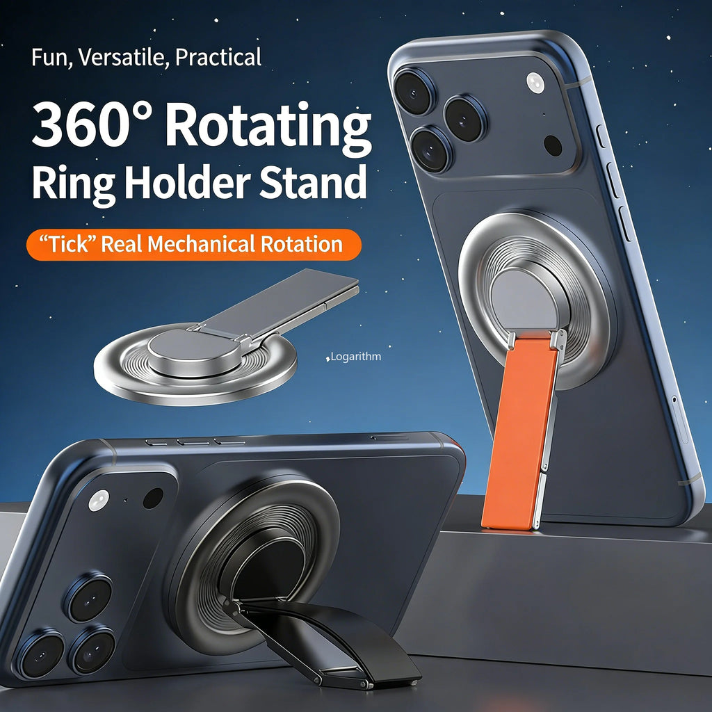 2026 Finger Ring 360° Rotating Magnetic Phone Stand For MagSafe Ring Holder Desk Mount For iPhone 12/13/14/15/16/17 Samsung Vue