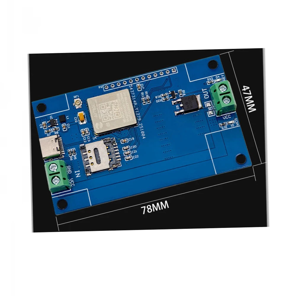 4G AIR780E Single Channel MOS Switch Module DC5-60V Power 60V N-MOS Flip Na-no SIM Slot AT Command Secondary Development Vue Default Title