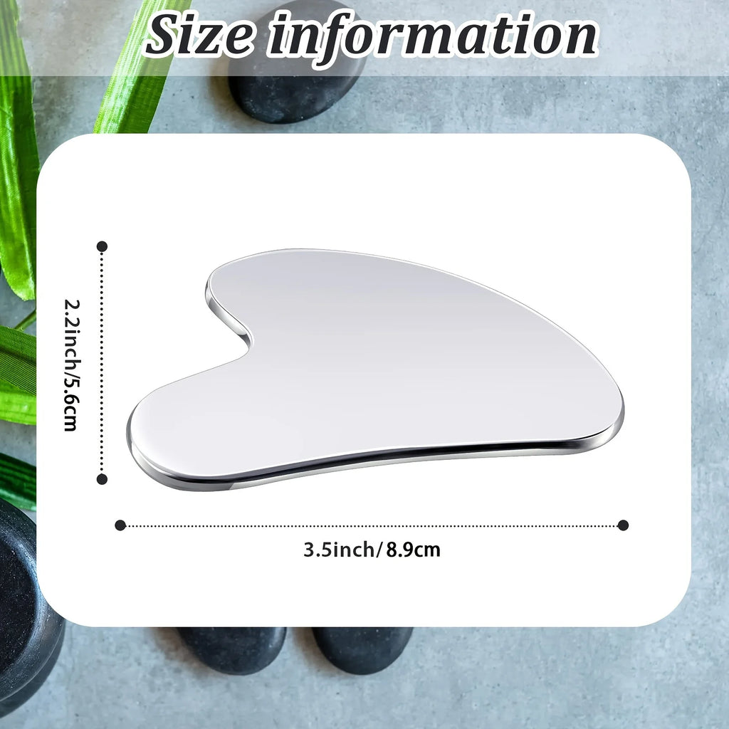 1pc Stainless Steel Gua Sha Facial Tools Guasha for Face Metal Gua Sha Tighten Skin Massage Guasha Beauty Tool for Body Eyes Nec Vue