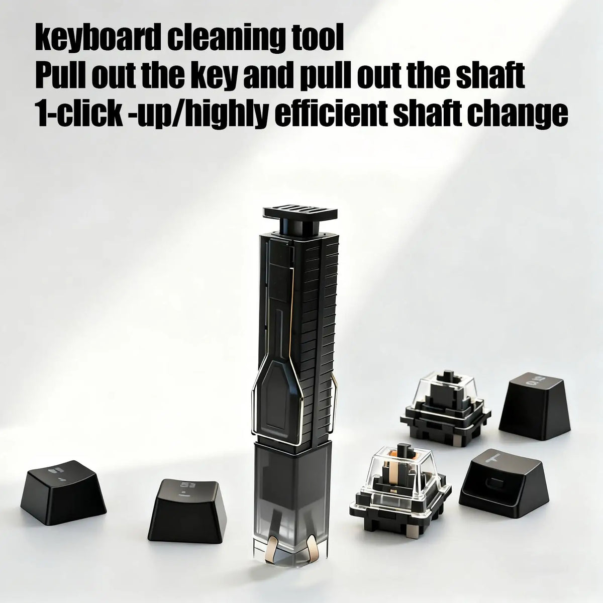 2 in 1 Key Extractor Tool 4-Claw Grip Keycap Remover Multifunctional Fixing Tools Broken Key Puller for Computer Electronic Care Vue