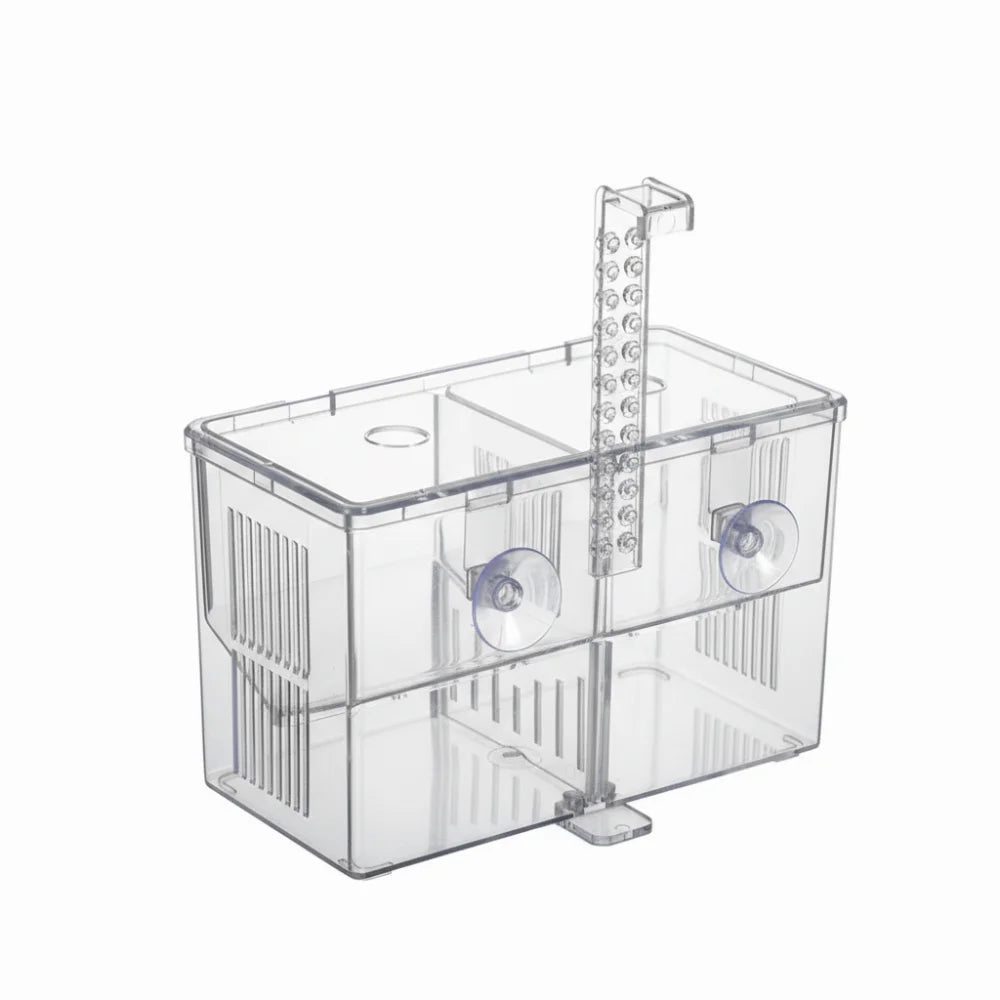 Highly Transparent Fish Breeding Box Acrylic Double Layer Aquarium Isolation Box Suspension Hatching Incubator Feeding Vue Style A