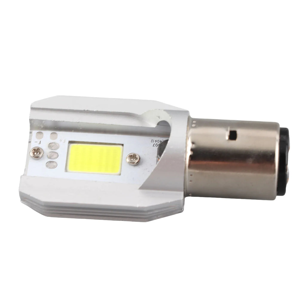 BA20D Motorcycle LED Headlight Blub High/Low Beam Light COB Scooter Head Lamp Motorcycle COB Headlight Bulb Vue White