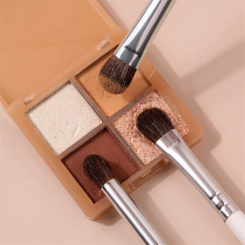 7Pcs Horse Hair Eye Brushes Set Eyeshadow Blending Concealer Highlight Nose Contour Brush Professional EyeShadow Makeup Brushes Vue