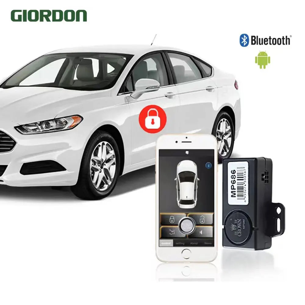 Universal CarVehicle Keyless Entry System With Mobile phone Remote Controllers Car close to open the lock, leave the lock MP686 Vue Russian Federation