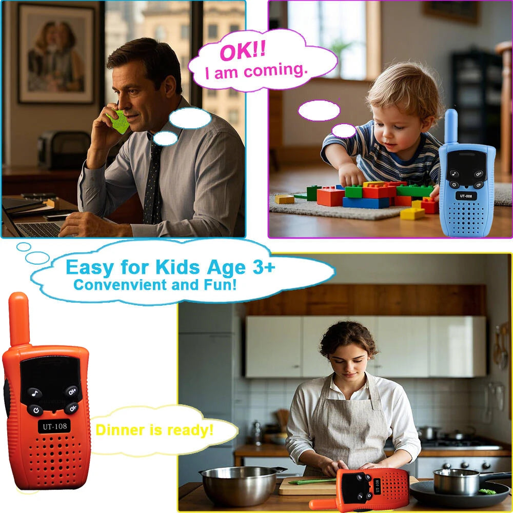 New Mini Walkie Talkie Children Handheld Transceiver Long Range Portable Walkie-Talkie Kid Two Way Radio Boy Girl Birthday Gifts Vue