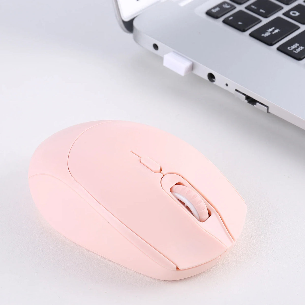 Portable Computer Mouse 2.4G with USB Receiver Wireless Mouse for PC Tablet Laptop (Pink) Vue