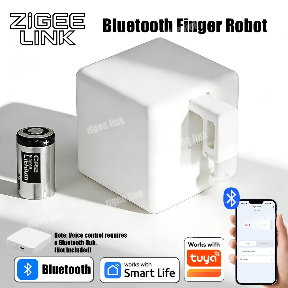 Bluetooth Fingerbot Button Pusher Smallest Robot Automatic switch Wireless Thumb Remote Control Switch For Tuya Alexa Vue