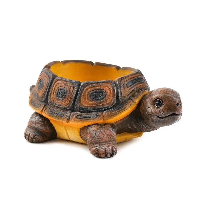 Turtle Succulent Planter Cute Animal Mini Plant Pot For Office Desk Table Living Room Balcony Home Display Gift For Women Teens Vue