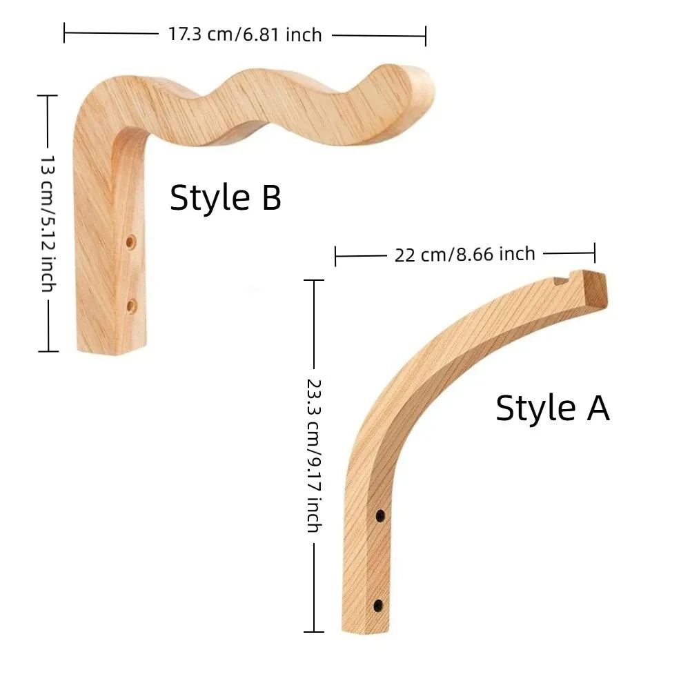 2PCS Wall Mounted Wooden Plant Hanger Farmhouse Style Multipurpose Wall Hanging Hook Handmade Sturdy Hanging Flower Pot Hook Vue