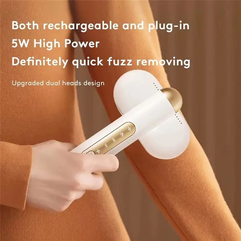 ABKW-Double-Head Hair Ball Trimmer Portable Electric Lint Remover Efficient Hair Suction Vue