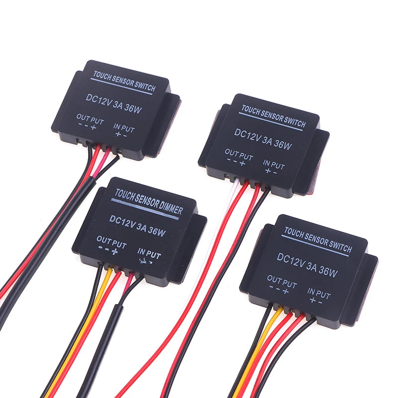 For Led Light Headlight Monochromatic Three Color Infinite Dimming DC 12-24V Bathroom Mirror Touch Induction Switch Sensor Vue